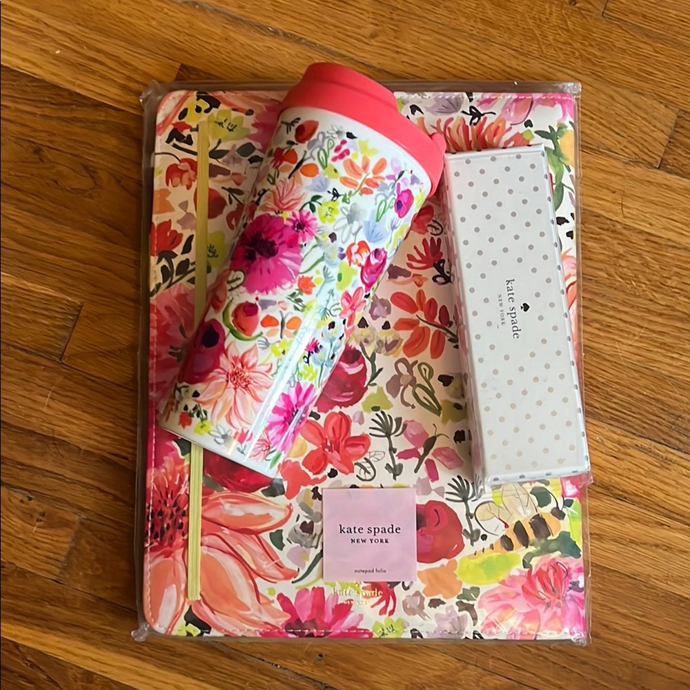 kate spade Pink and White office supplies